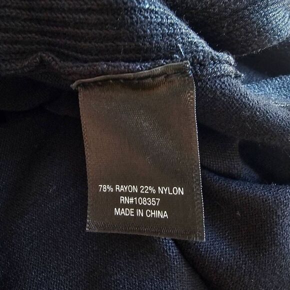 Worthington womens Sz XXL black open split sides  cardigan - Picture 5 of 8